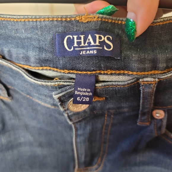 Chaps Mid Rise Crop Kick Jeans - Picture 3 of 11